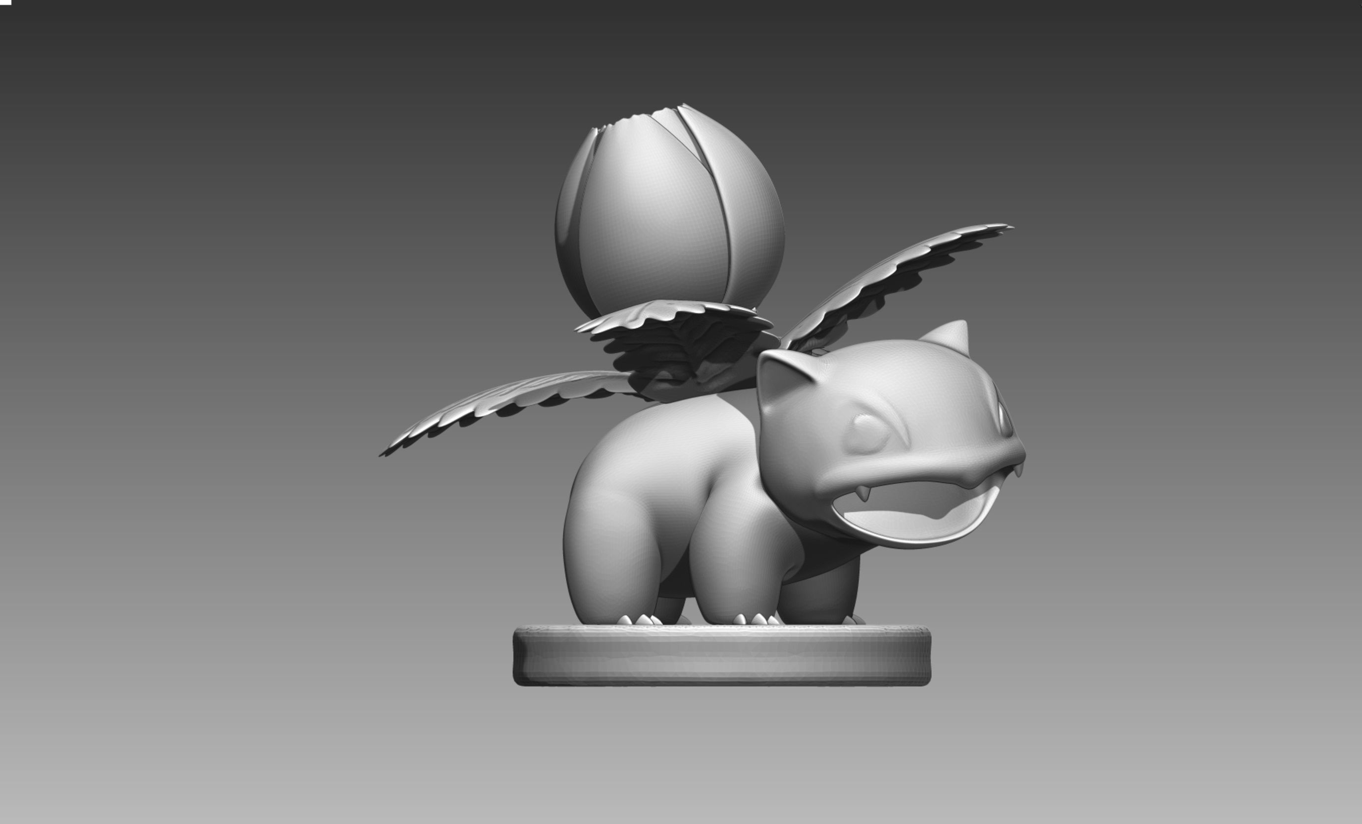 Bulbasaur Ivysaur and Venusaur evolution family value set 3D print model_20