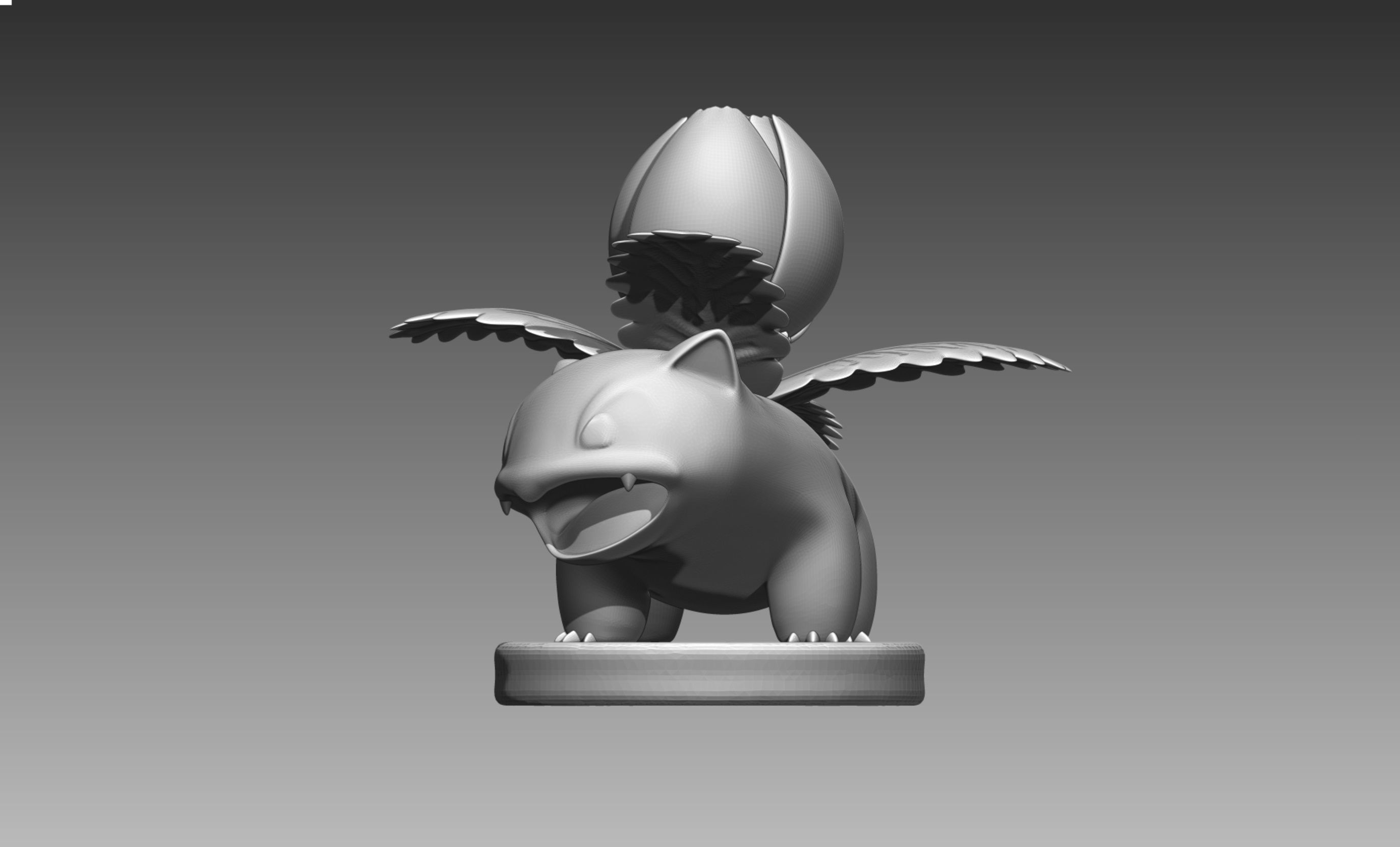 Bulbasaur Ivysaur and Venusaur evolution family value set 3D print model_14