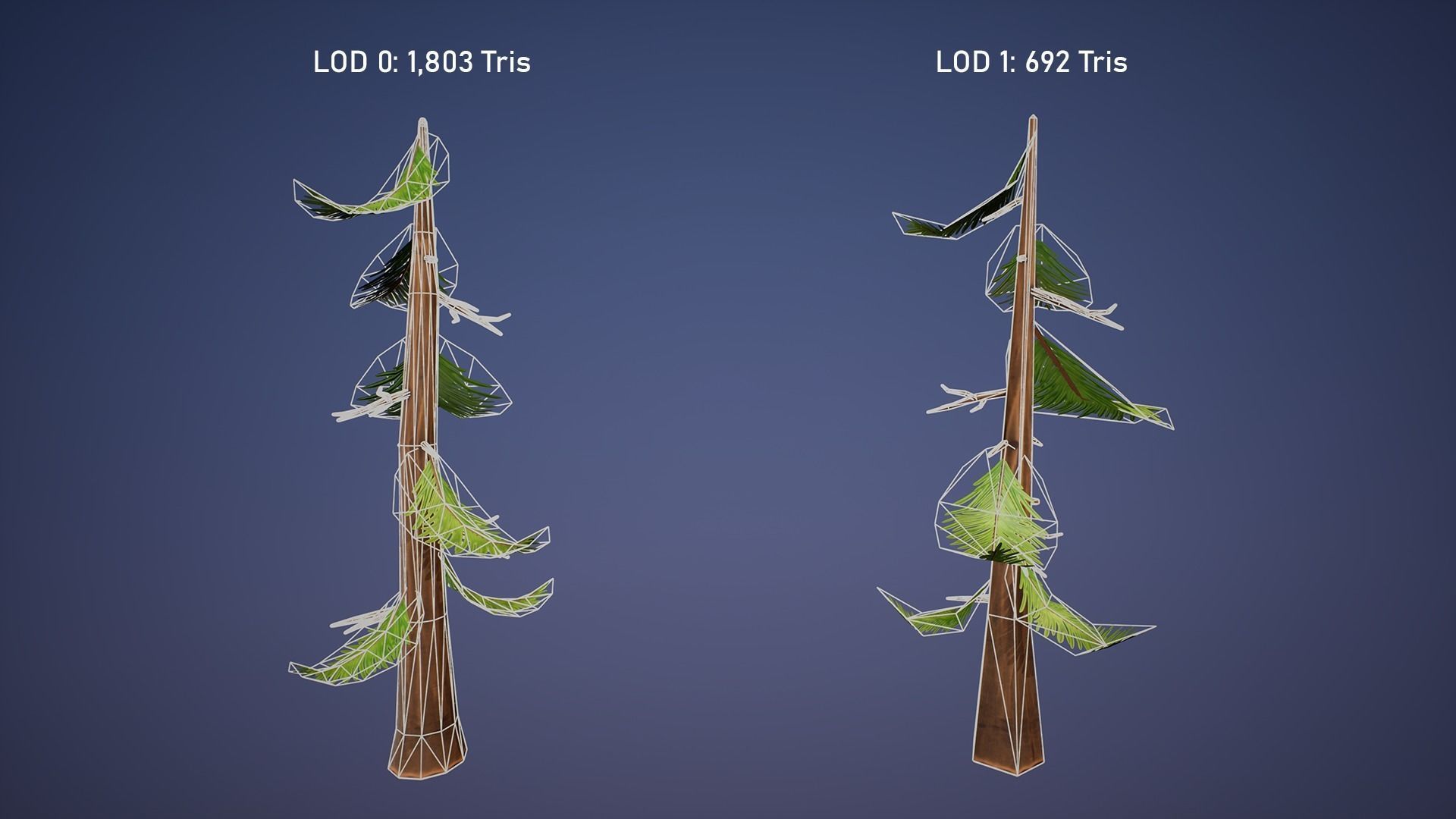 Stylized Pine Trees Collection Low-poly 3D model_9
