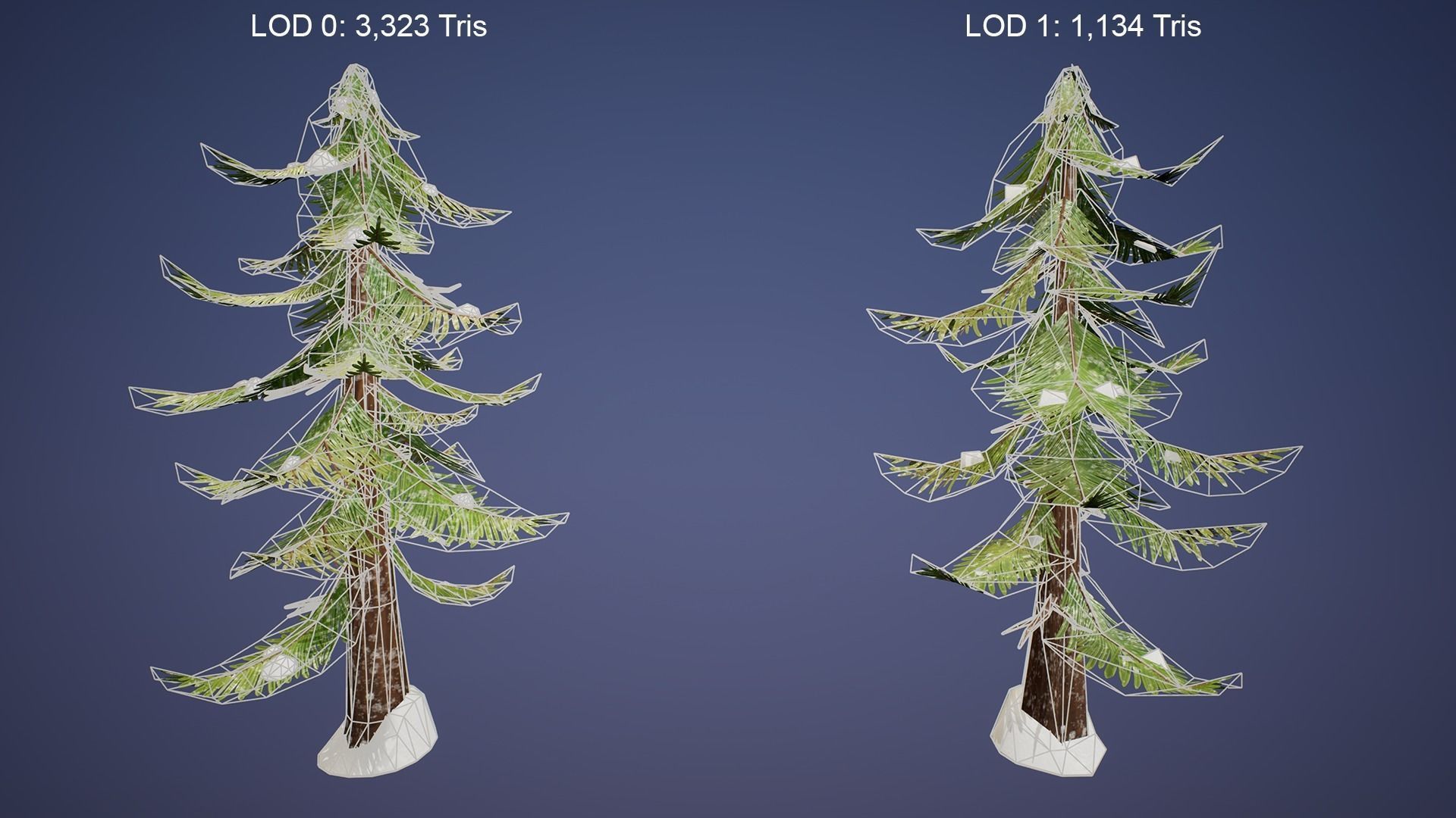 Stylized Pine Trees Collection Low-poly 3D model_10