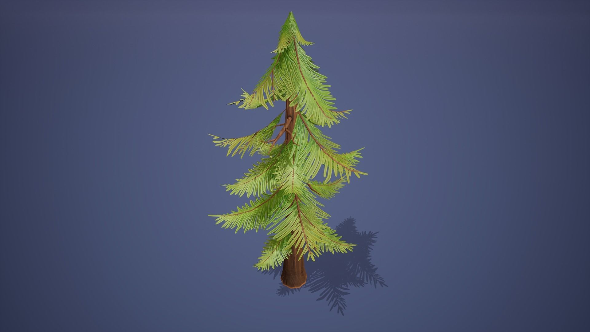 Stylized Pine Trees Collection Low-poly 3D model_14
