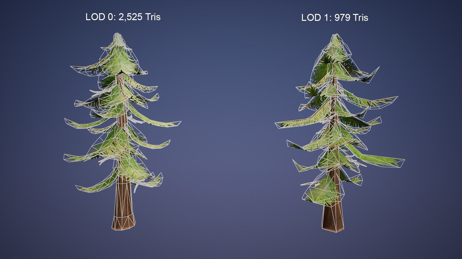 Stylized Pine Trees Collection Low-poly 3D model_11