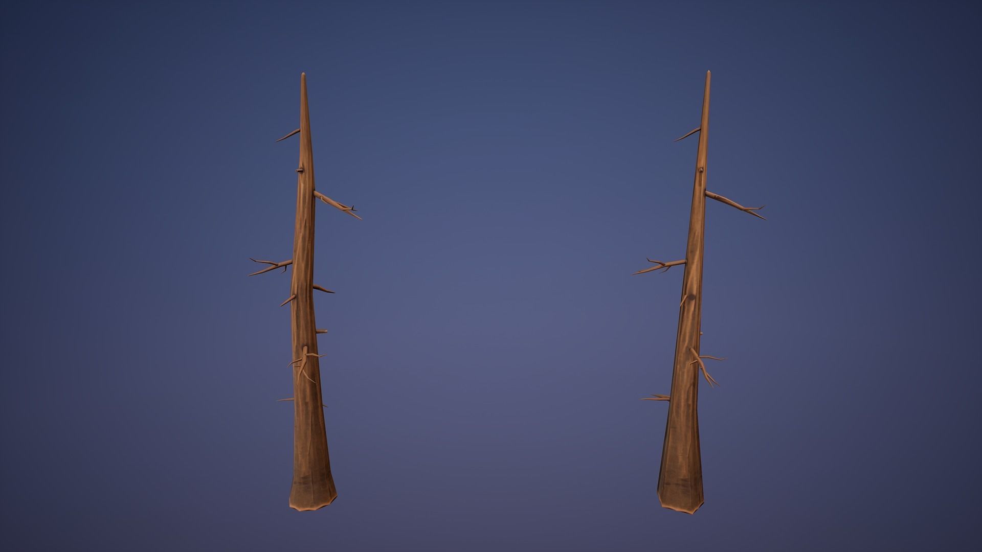 Stylized Pine Trees Collection Low-poly 3D model_8