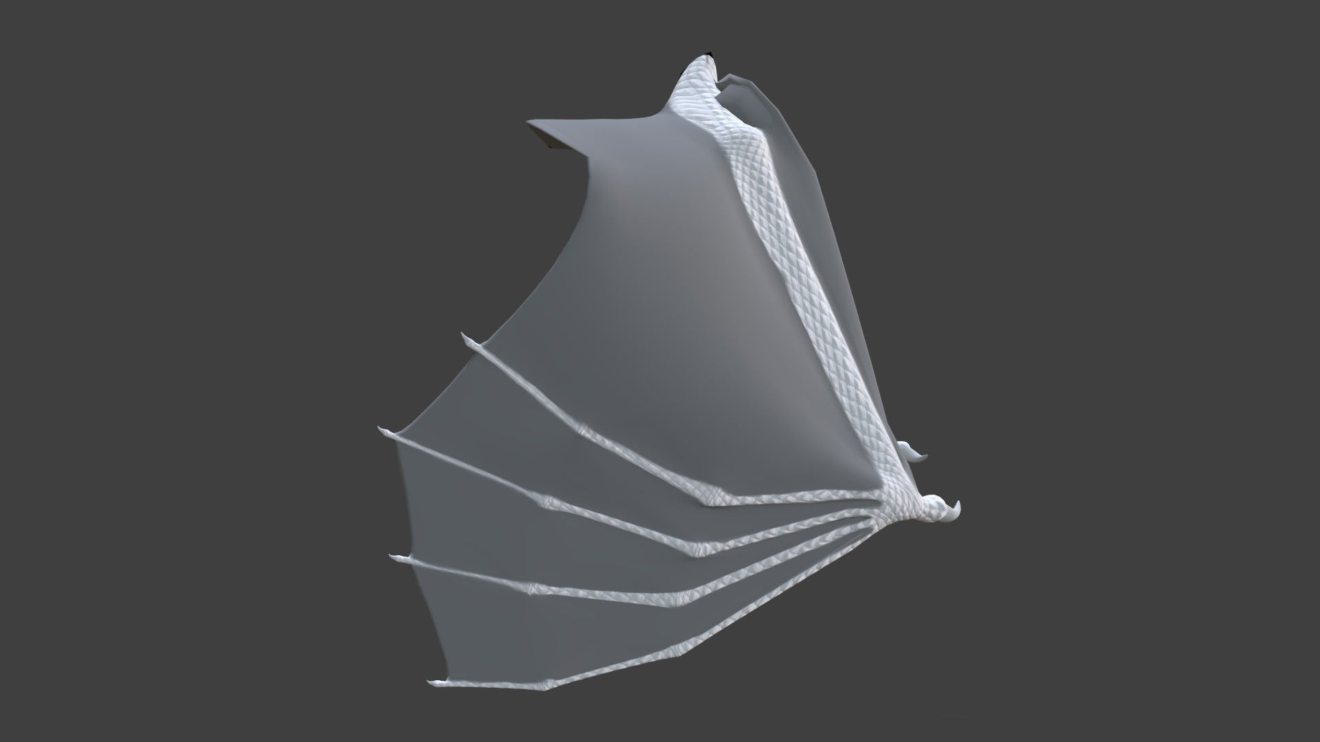 Adjustable Subdivision Dragon Bat Vampire Wings Low-poly 3D model_3