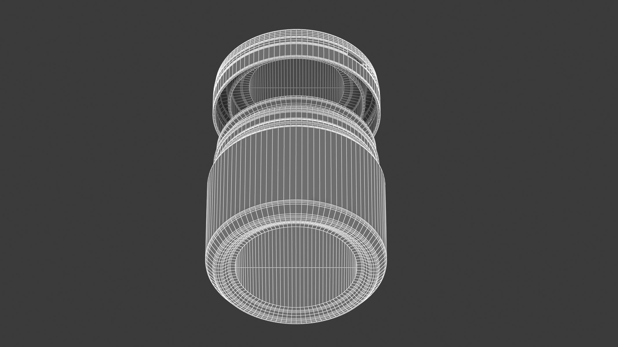 Plastic Jar With Lid 3D model_7