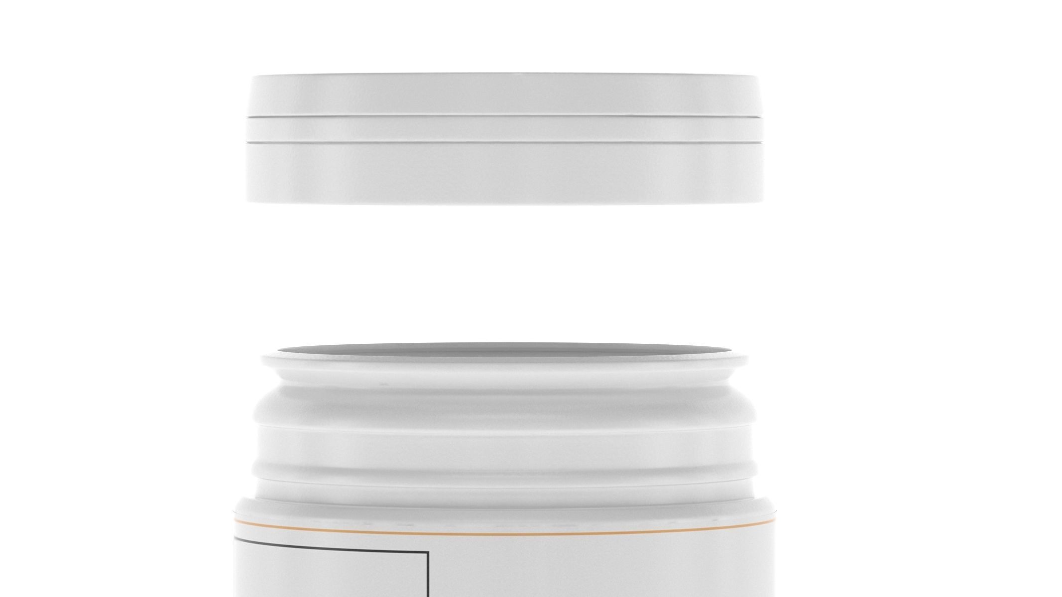 Plastic Jar With Lid 3D model_4