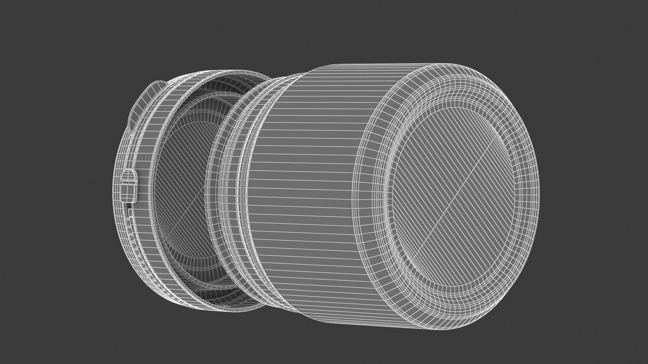 Plastic Jar With Lid 3D model_8