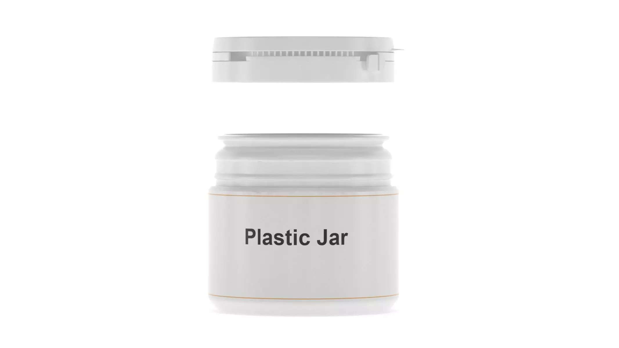 Plastic Jar With Lid 3D model_0