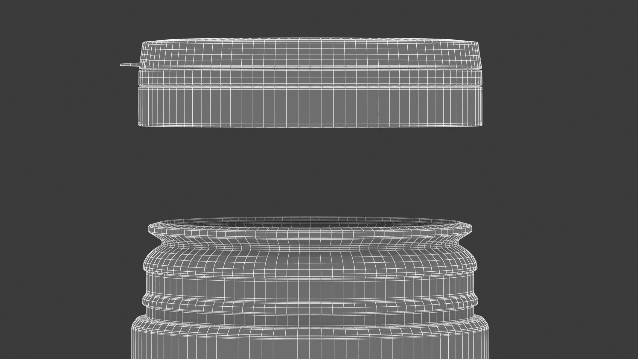 Plastic Jar With Lid 3D model_9