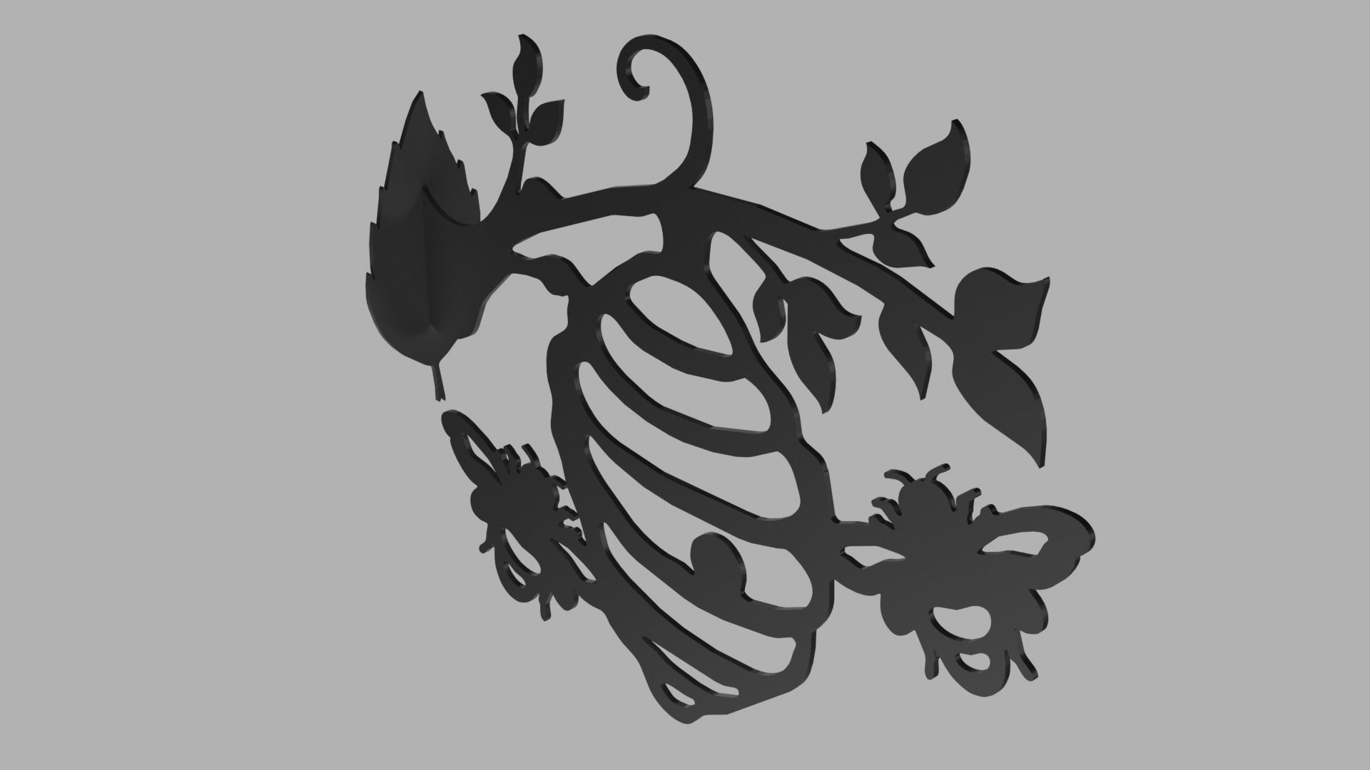 Bee laser cutting pattern 3D print model 3D model 3D printable | CGTrader