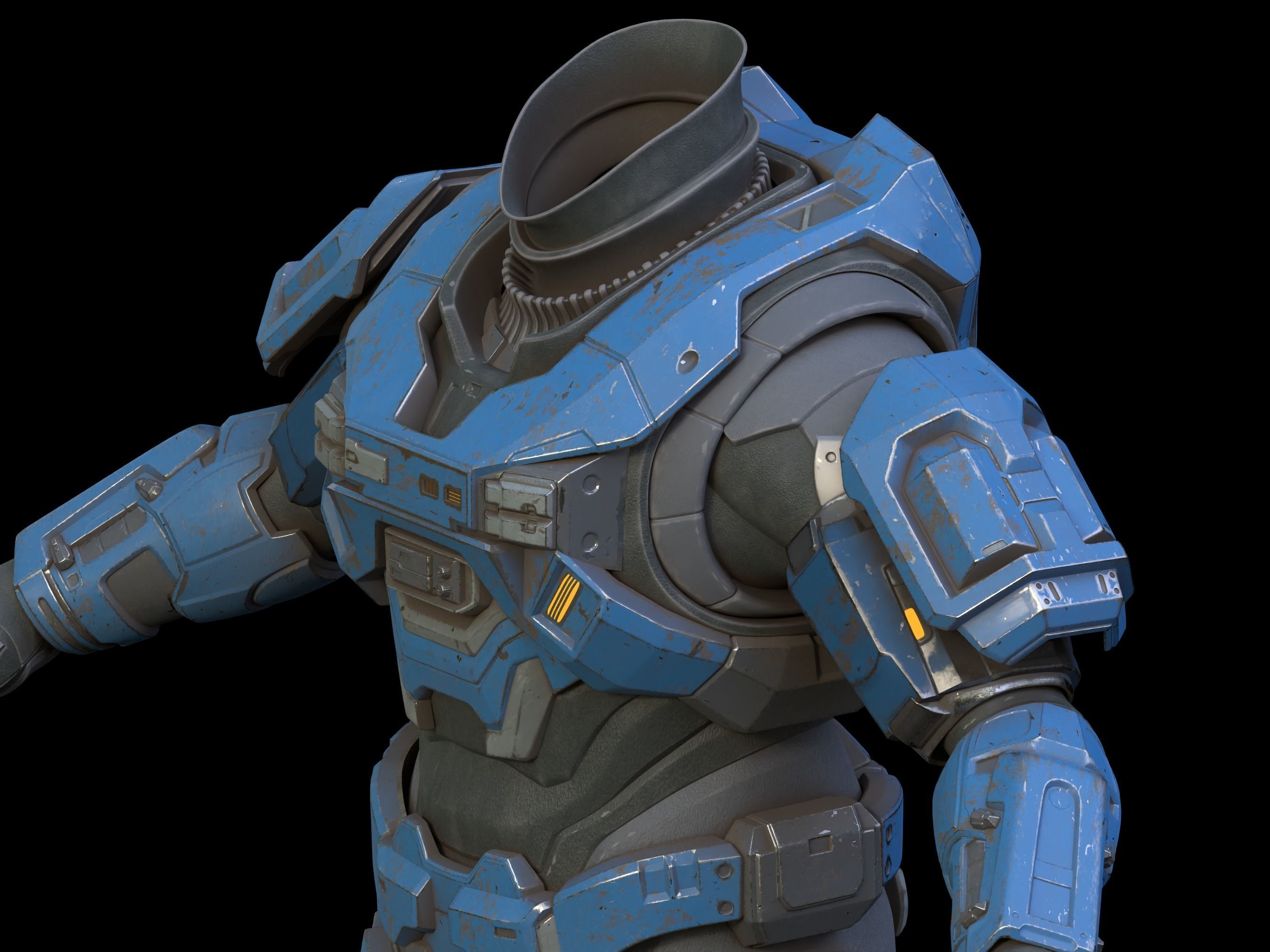 HALO MK V B SAP AAPH shoulder pad 3d print file 3D print model_2