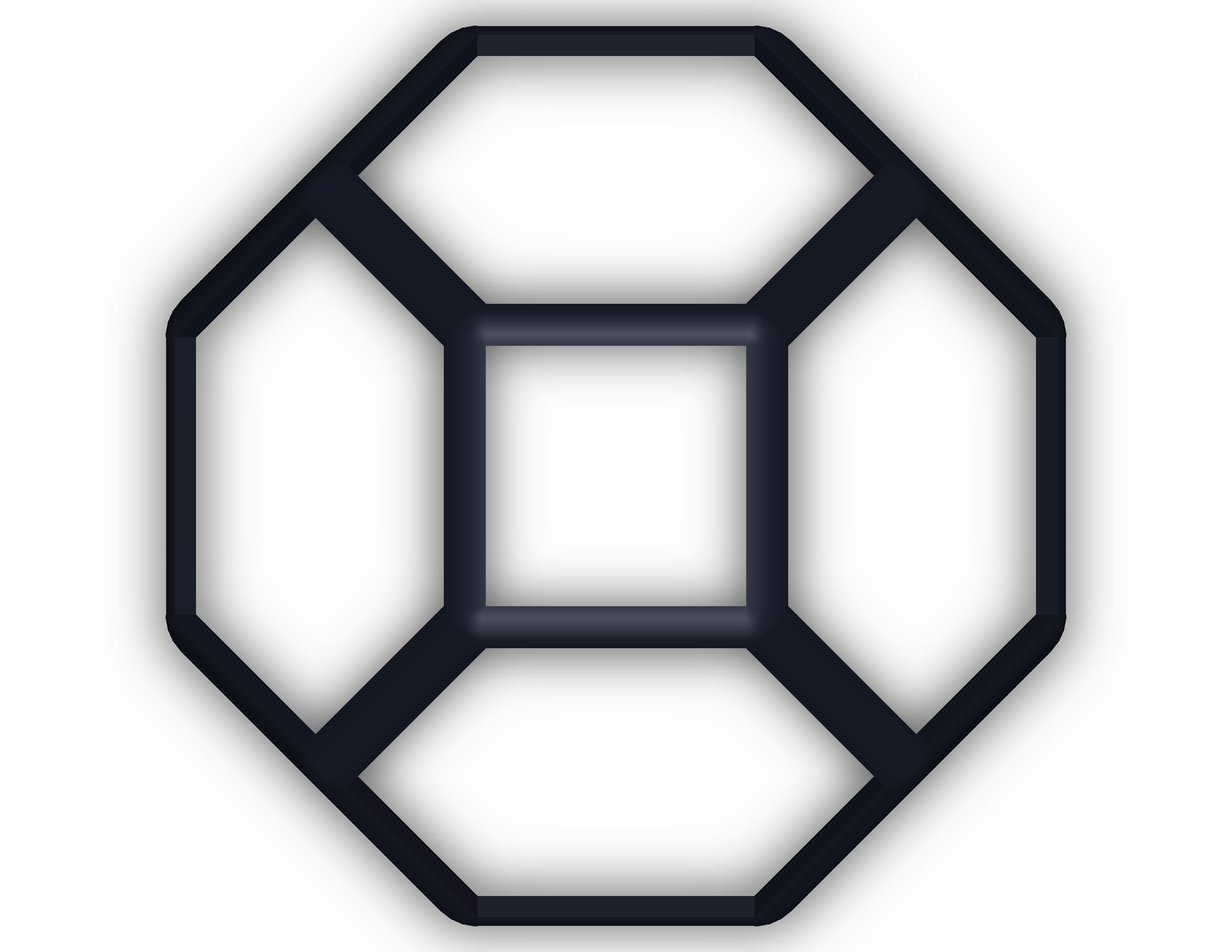 Wireframe Shape Tetradecahedron 3D print model_17