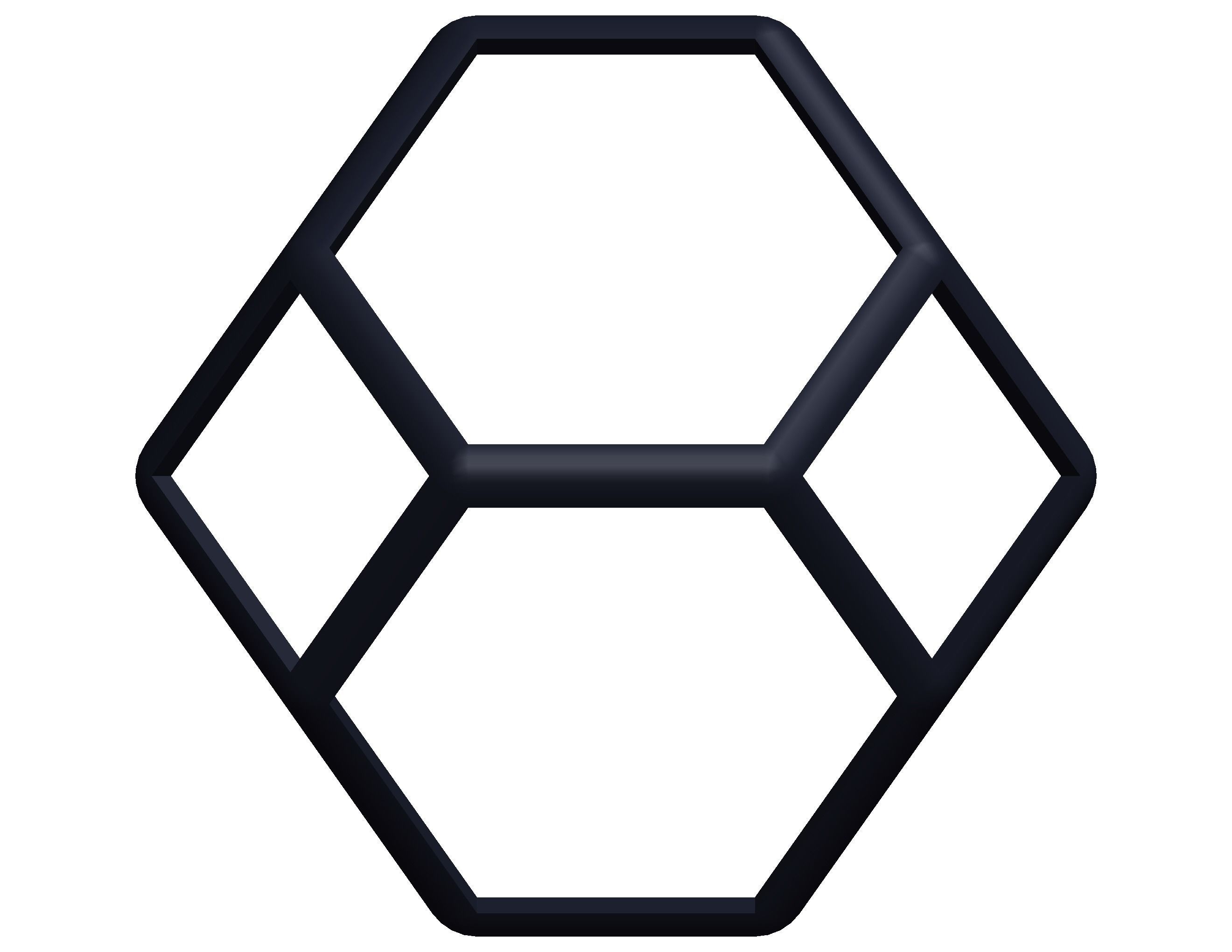 Wireframe Shape Tetradecahedron 3D print model_33