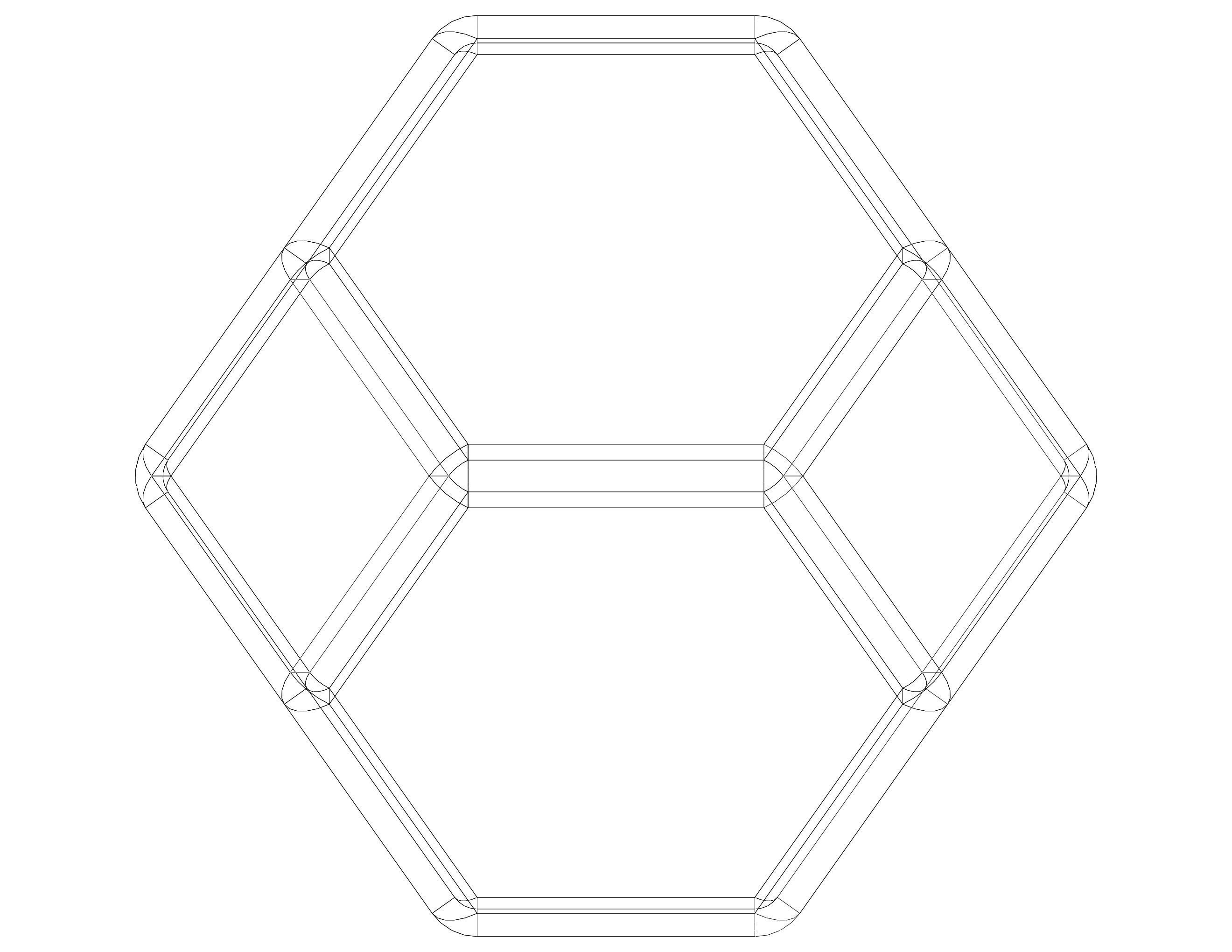 Wireframe Shape Tetradecahedron 3D print model_32