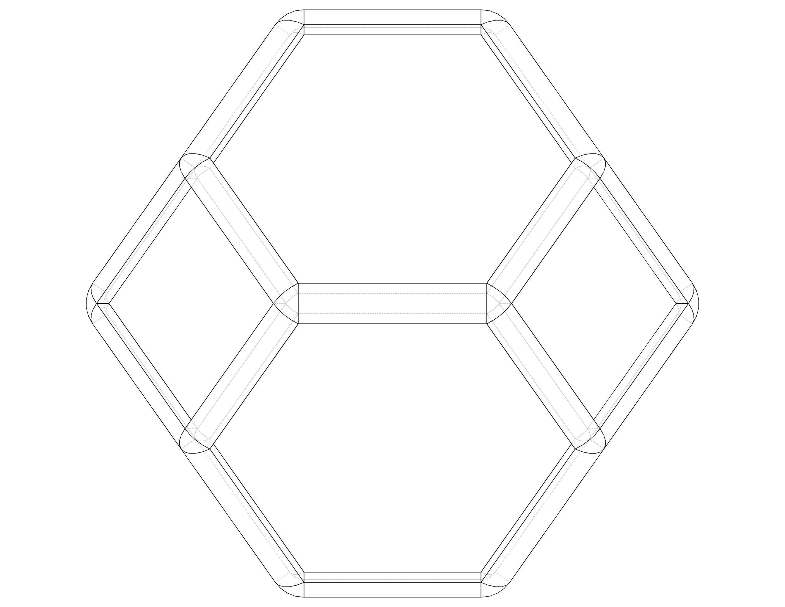 Wireframe Shape Tetradecahedron 3D print model_31