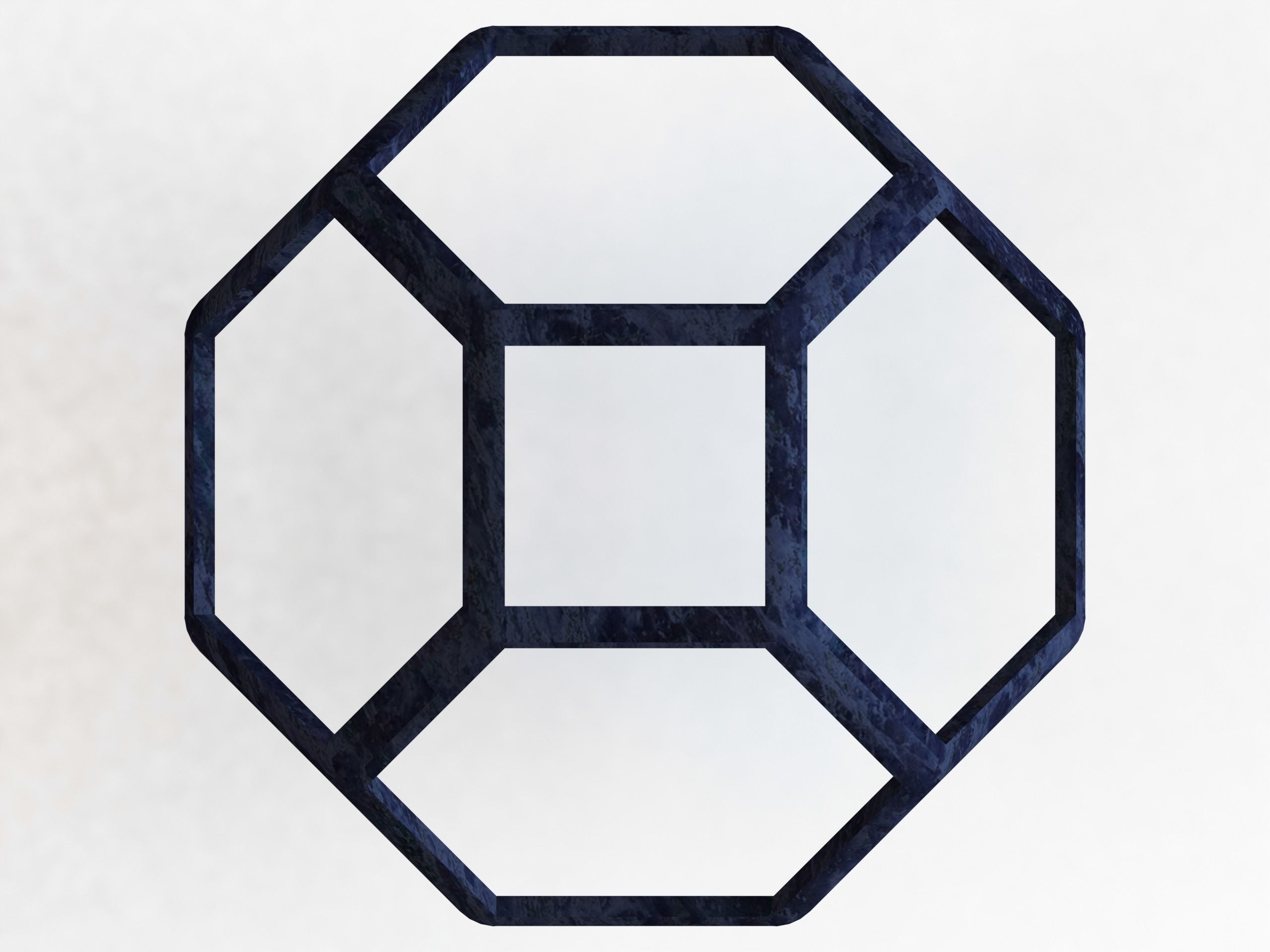 Wireframe Shape Tetradecahedron 3D print model_1