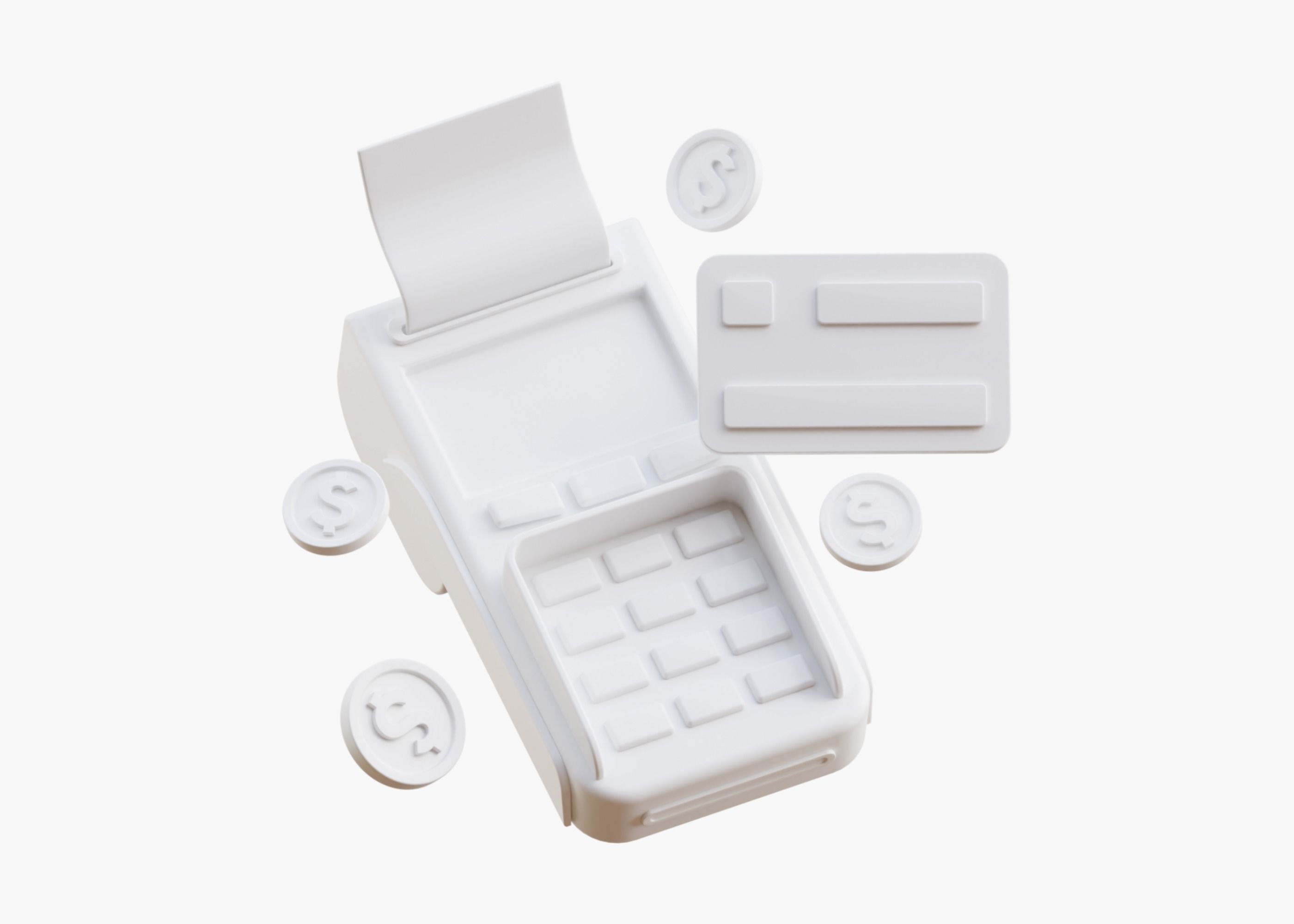 Cartoon EDC Machine ATM 3D Illustration Low-poly 3D model_4