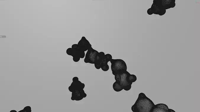 high polygon jelly bear