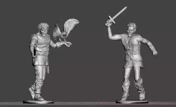 THE VIKINGS DOUGLAS and CURTIS toy figurines 3D print model