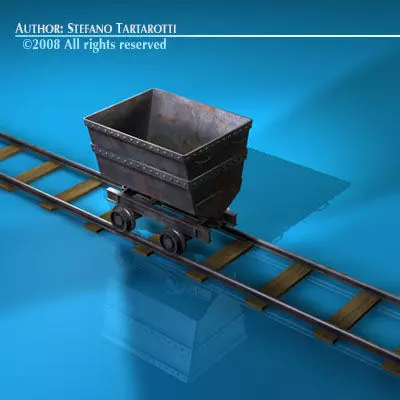 Mine cart 3D model_0