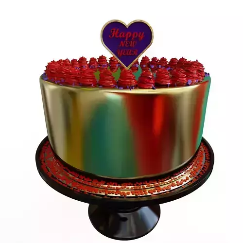 HAPPY NEW YEAR CAKE TOPPER 3D print model