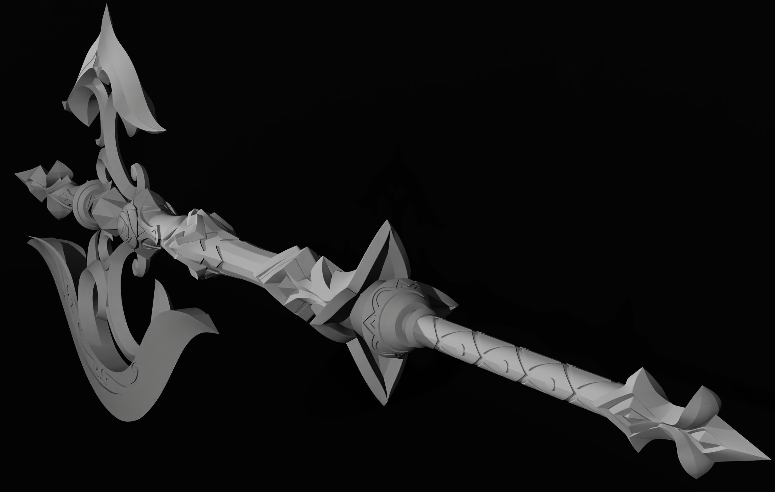 Genshin impact Navia Claymore Verdict model 3d print 3D print model_9