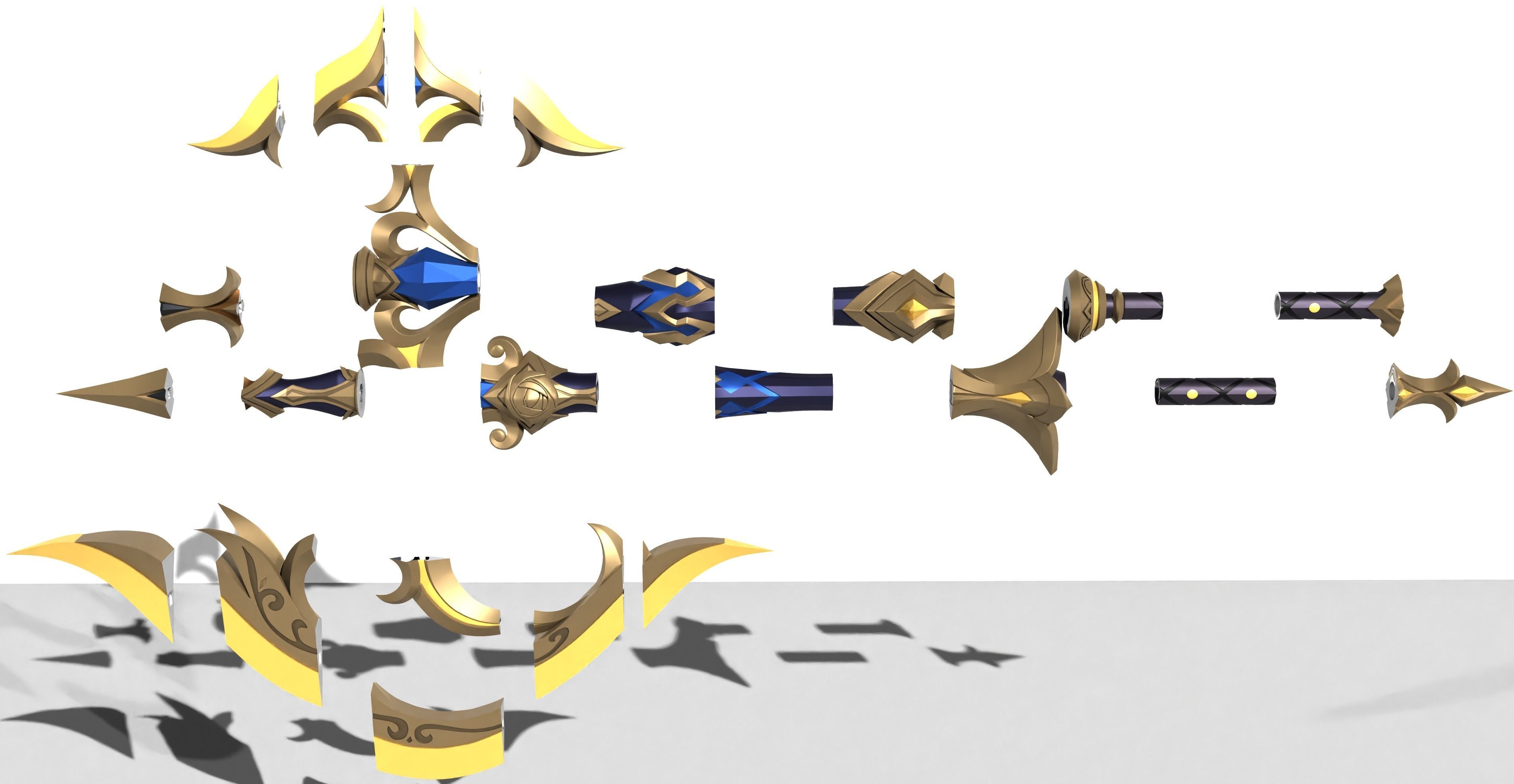 Genshin impact Navia Claymore Verdict model 3d print 3D print model_5