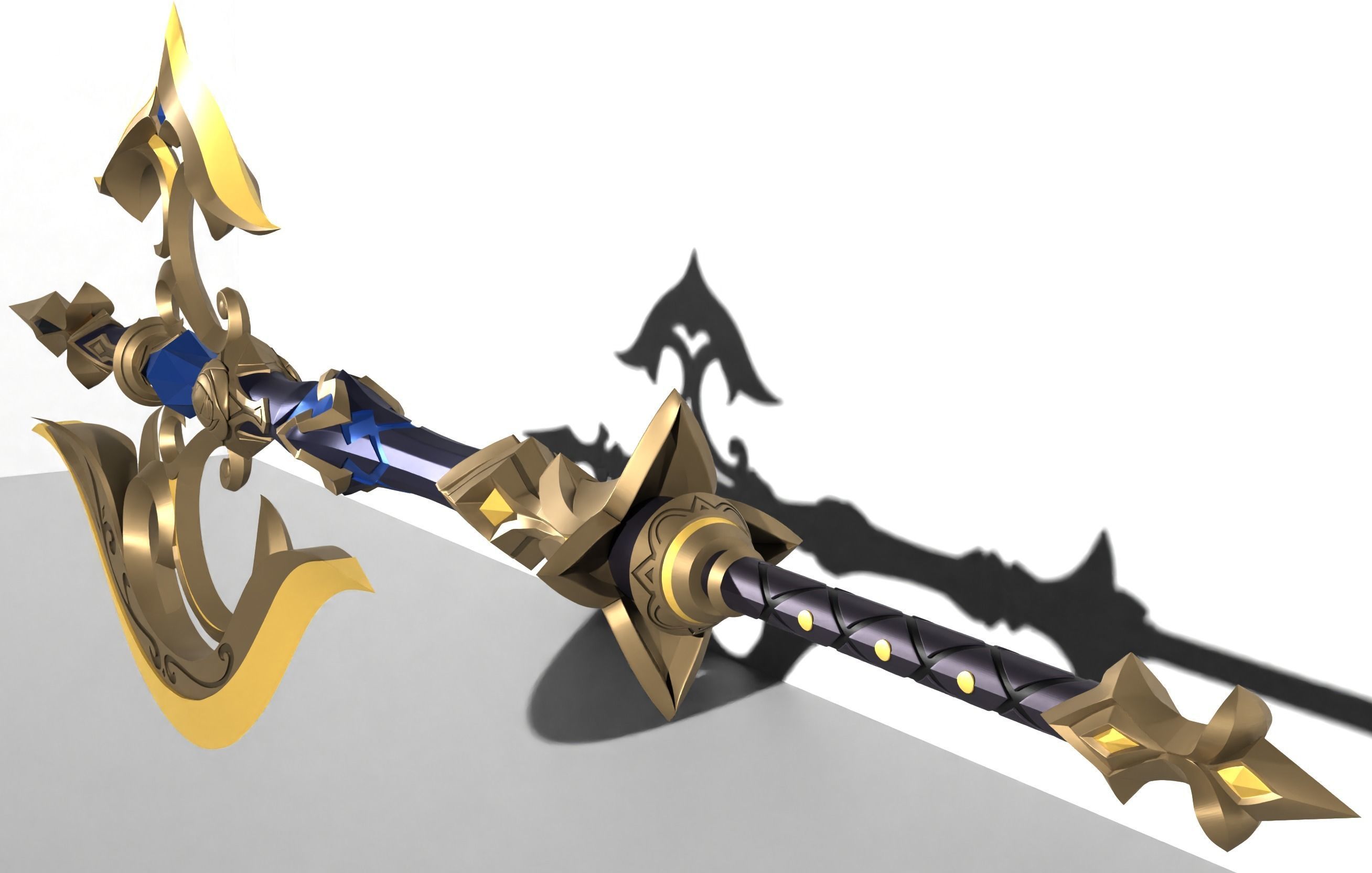 Genshin impact Navia Claymore Verdict model 3d print 3D print model_2