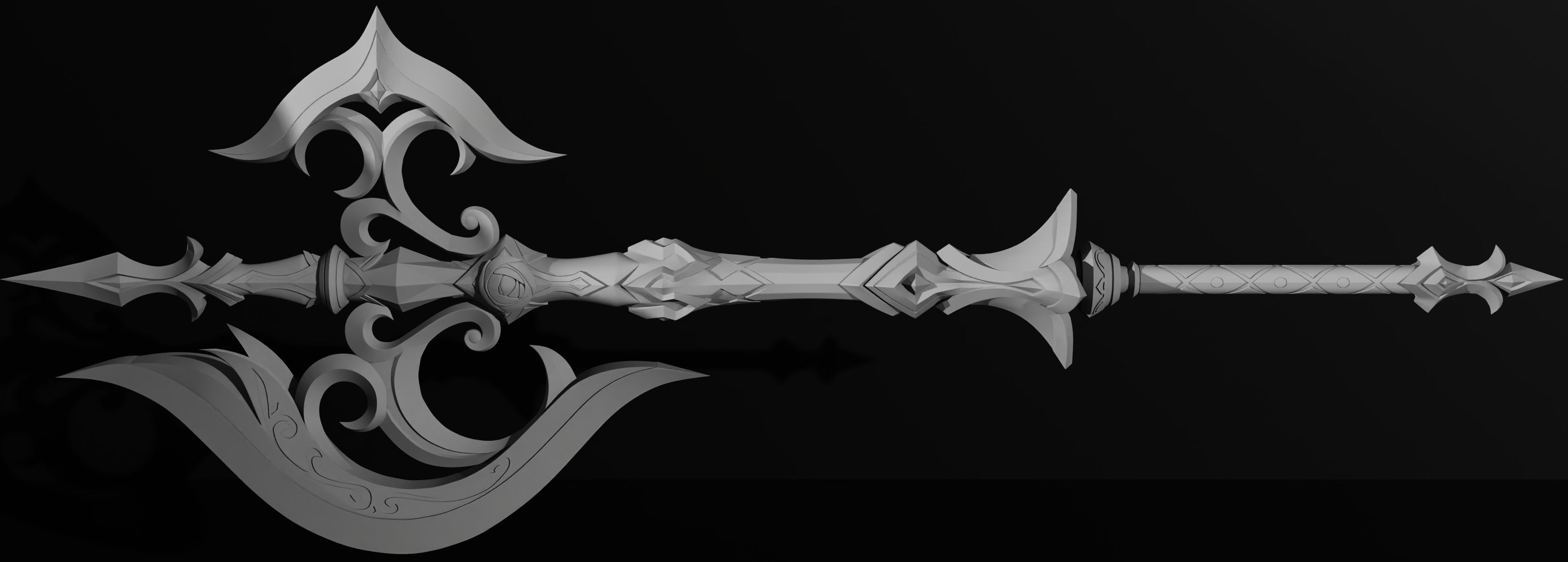 Genshin impact Navia Claymore Verdict model 3d print 3D print model_10