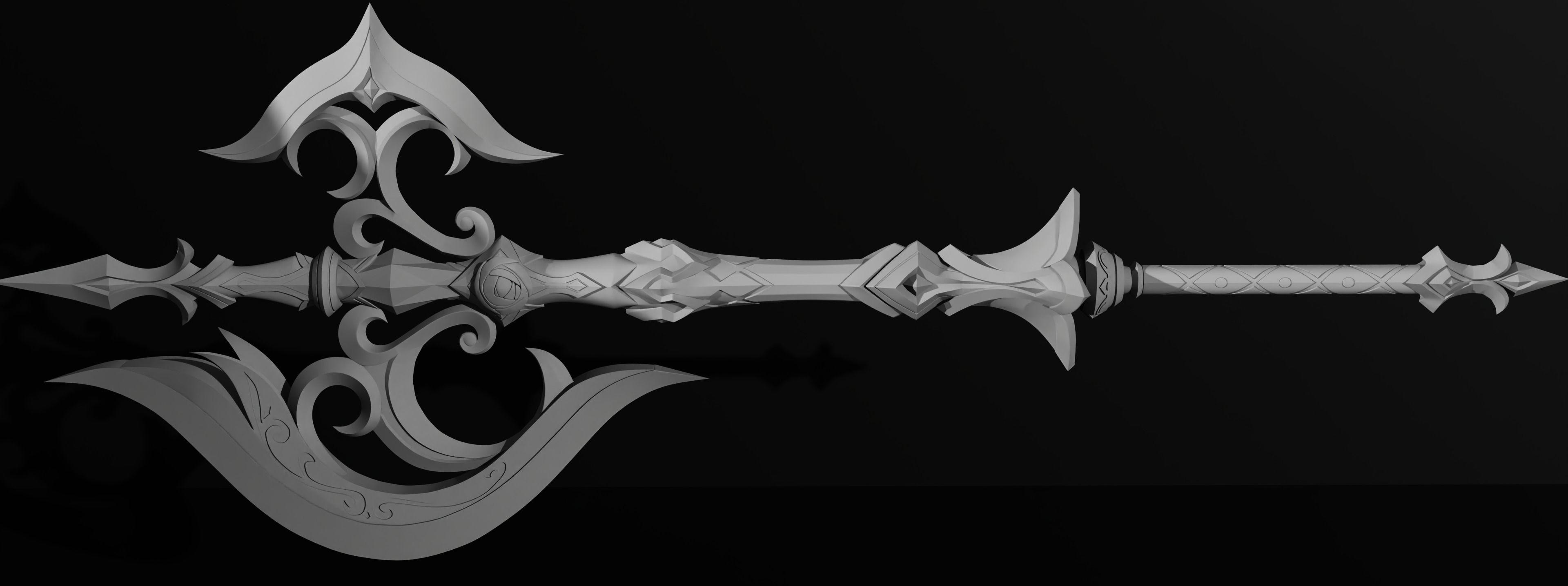 Genshin impact Navia Claymore Verdict model 3d print 3D print model_12