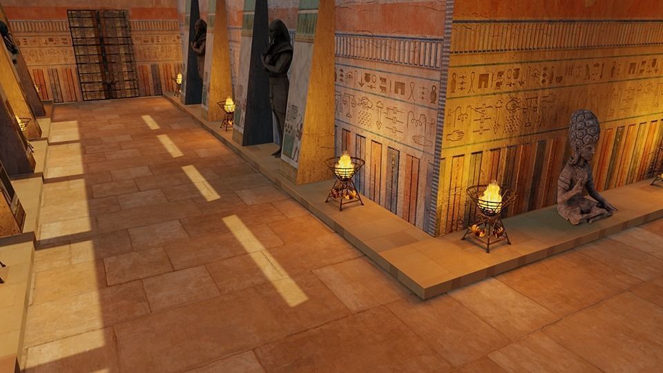 Ancient Egypt Corridor 3D model_5