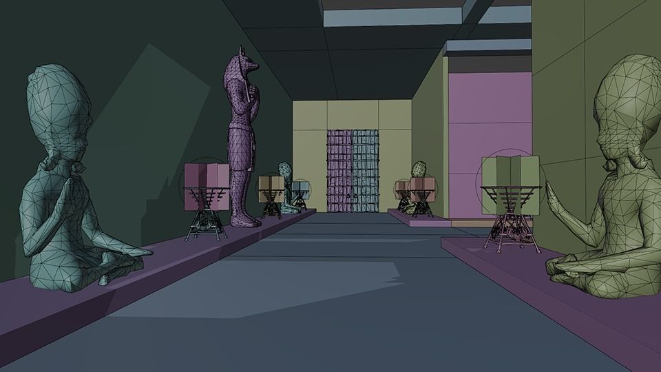 Ancient Egypt Corridor 3D model_3