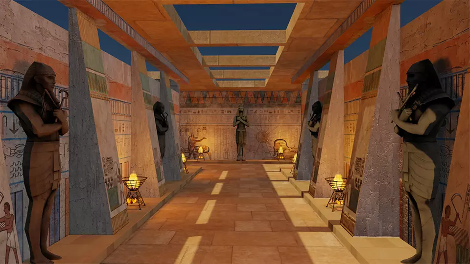 Ancient Egypt Corridor 3D model_0