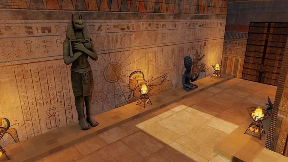 Ancient Egypt Corridor 3D model_1