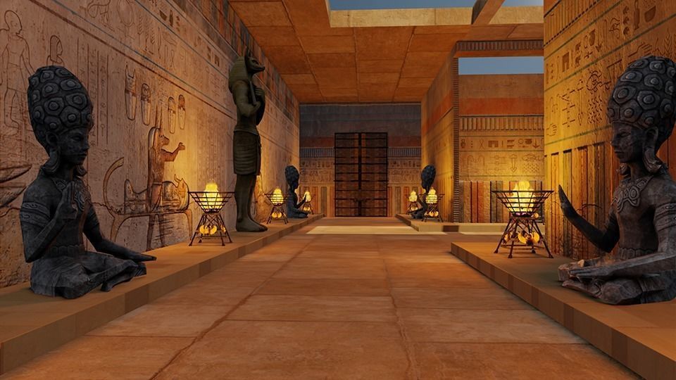 Ancient Egypt Corridor 3D model_2