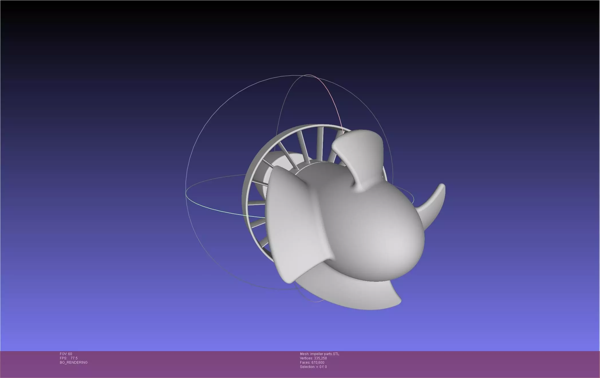 65mm High Pitch Impeller And Stator 3D print model