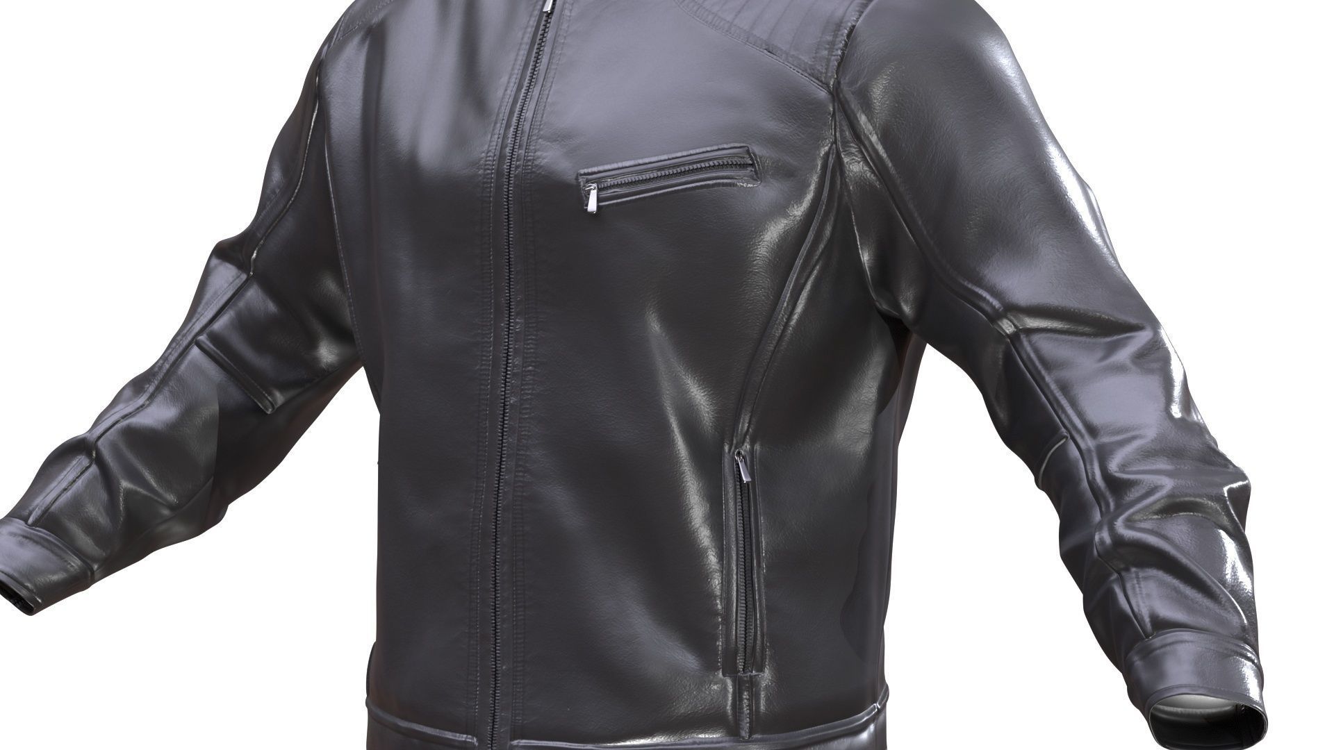 Jacket Low-poly 3D model_9