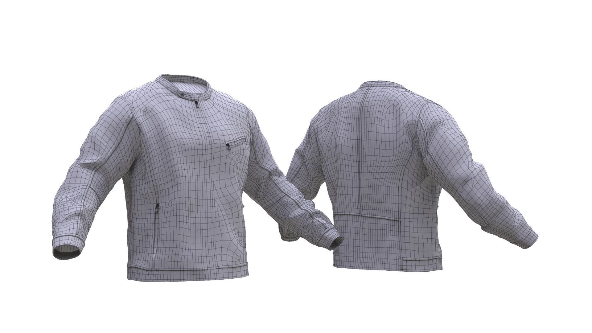 Jacket Low-poly 3D model_4
