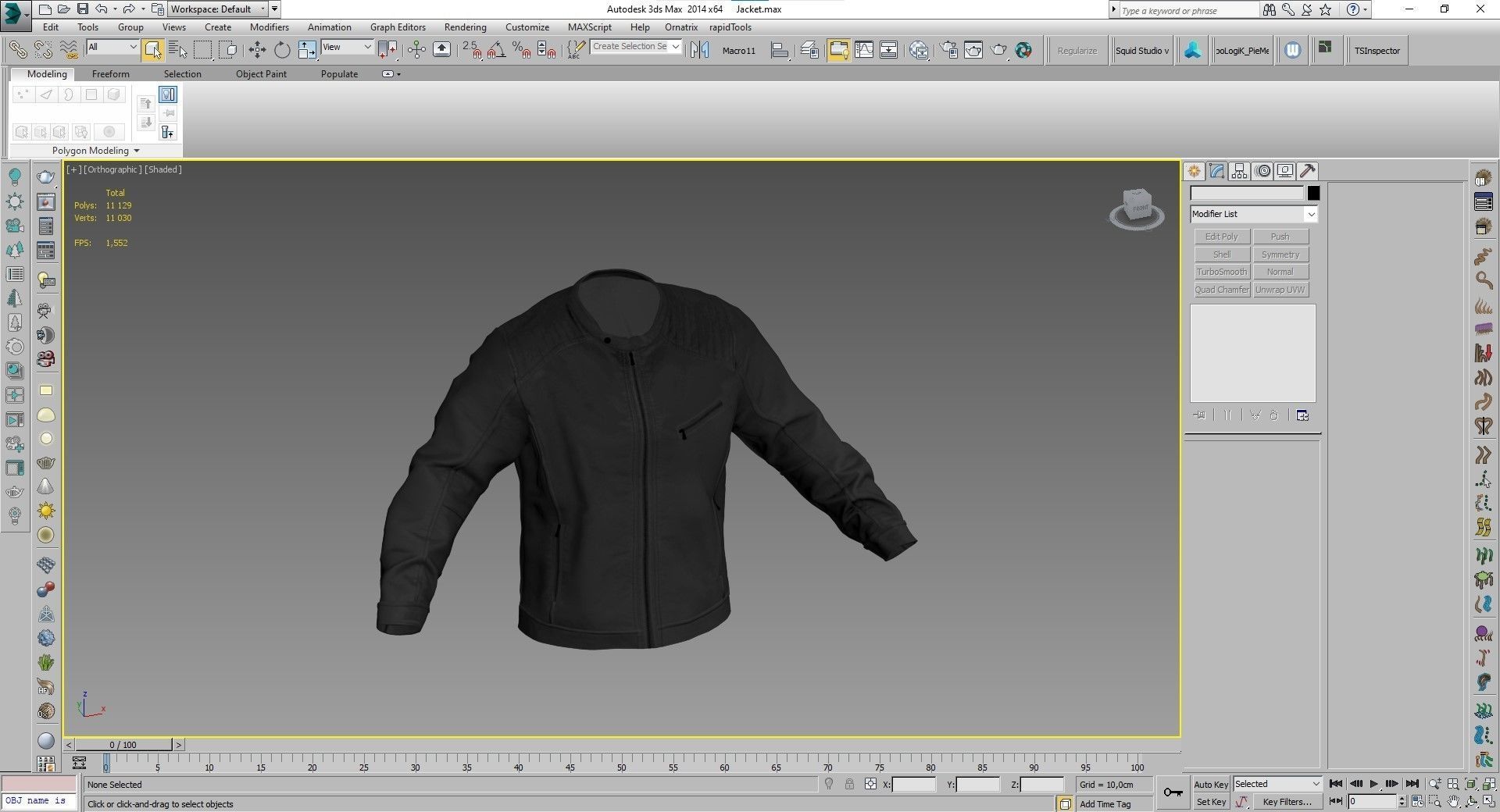 Jacket Low-poly 3D model_3