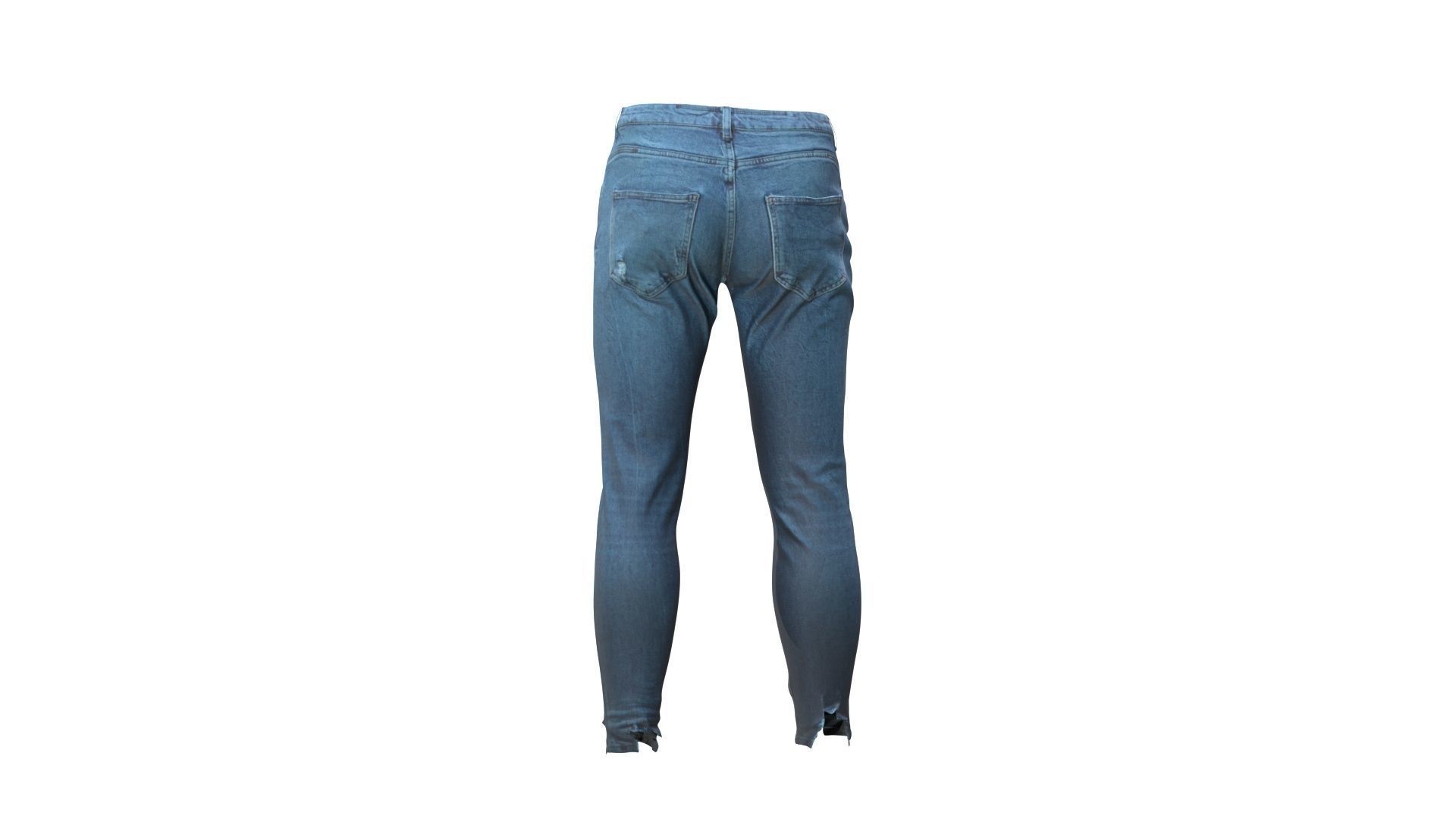 Jeans Low-poly 3D model_7