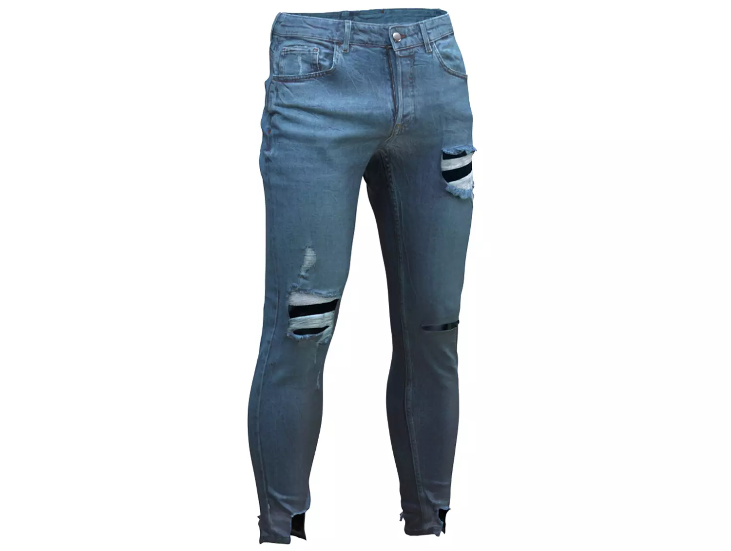 Jeans Low-poly 3D model_0