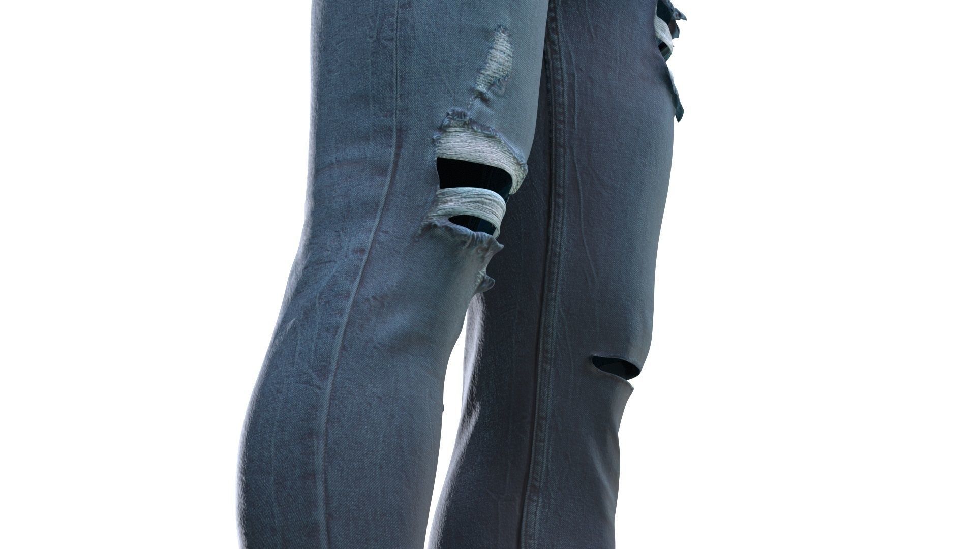 Jeans Low-poly 3D model_10