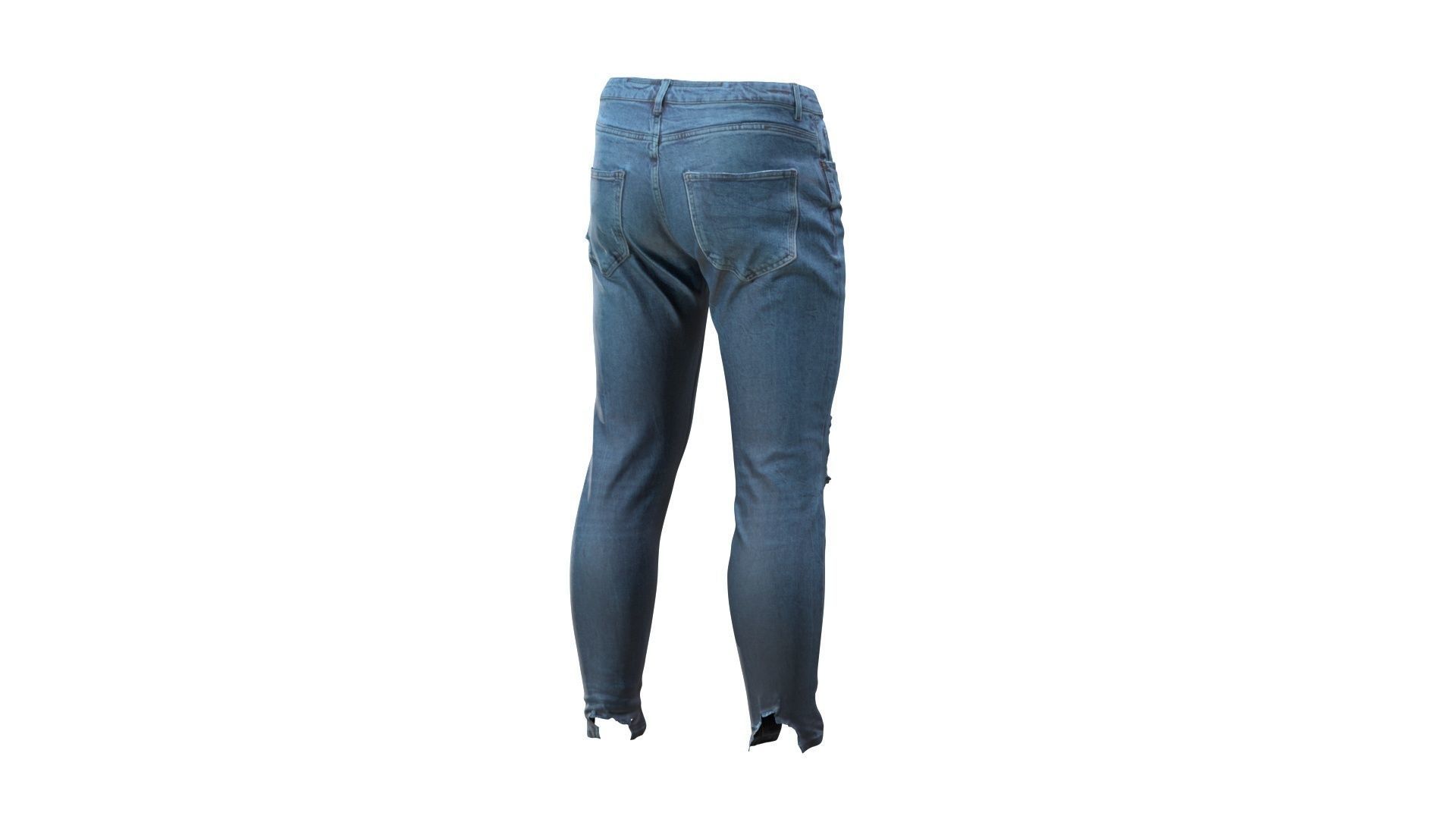 Jeans Low-poly 3D model_5