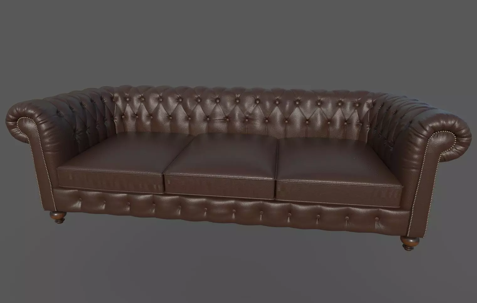Chesterfield Sofa  Low-poly 3D model_0