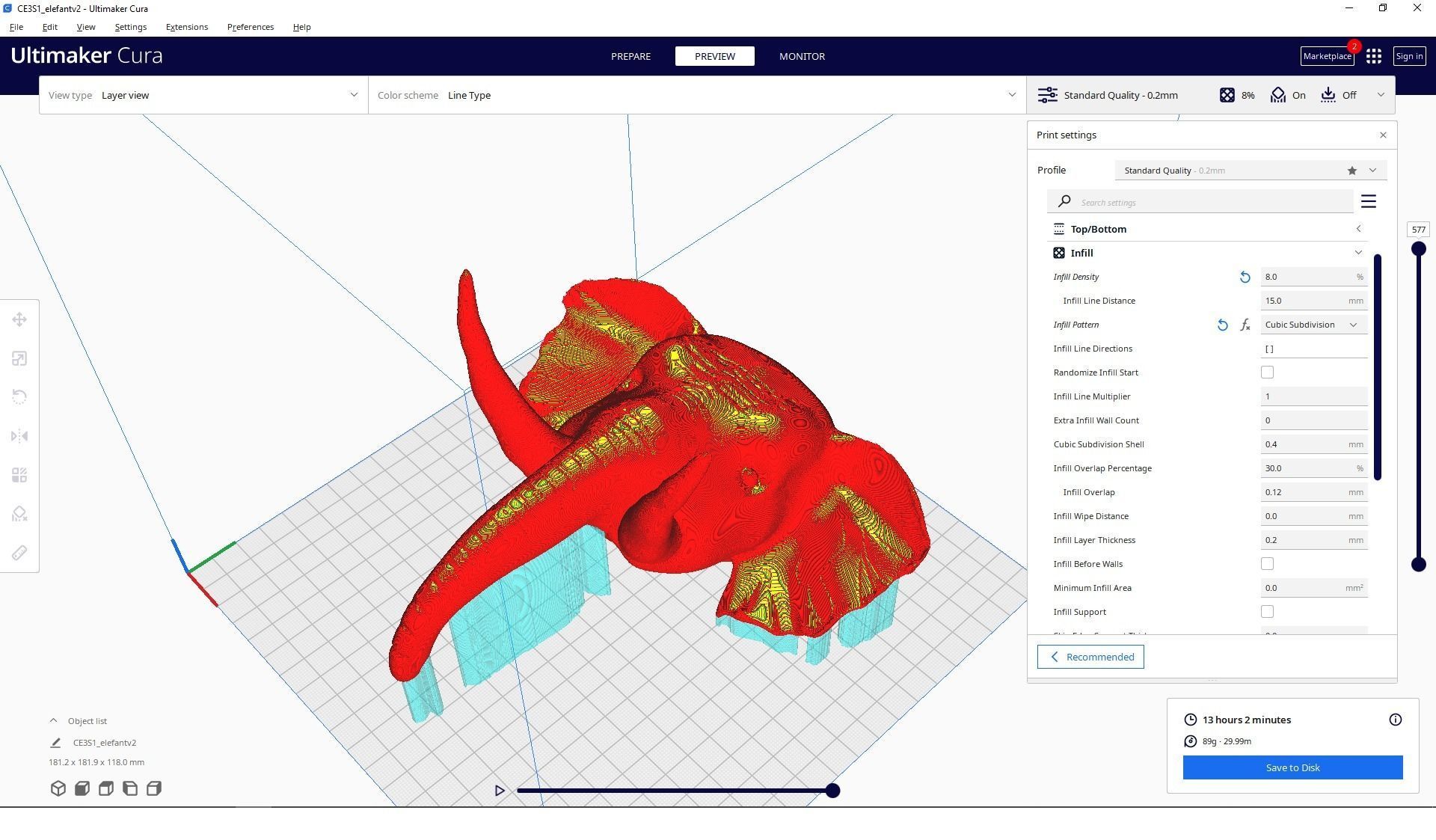 Elephant headphone holder 3D print model_3
