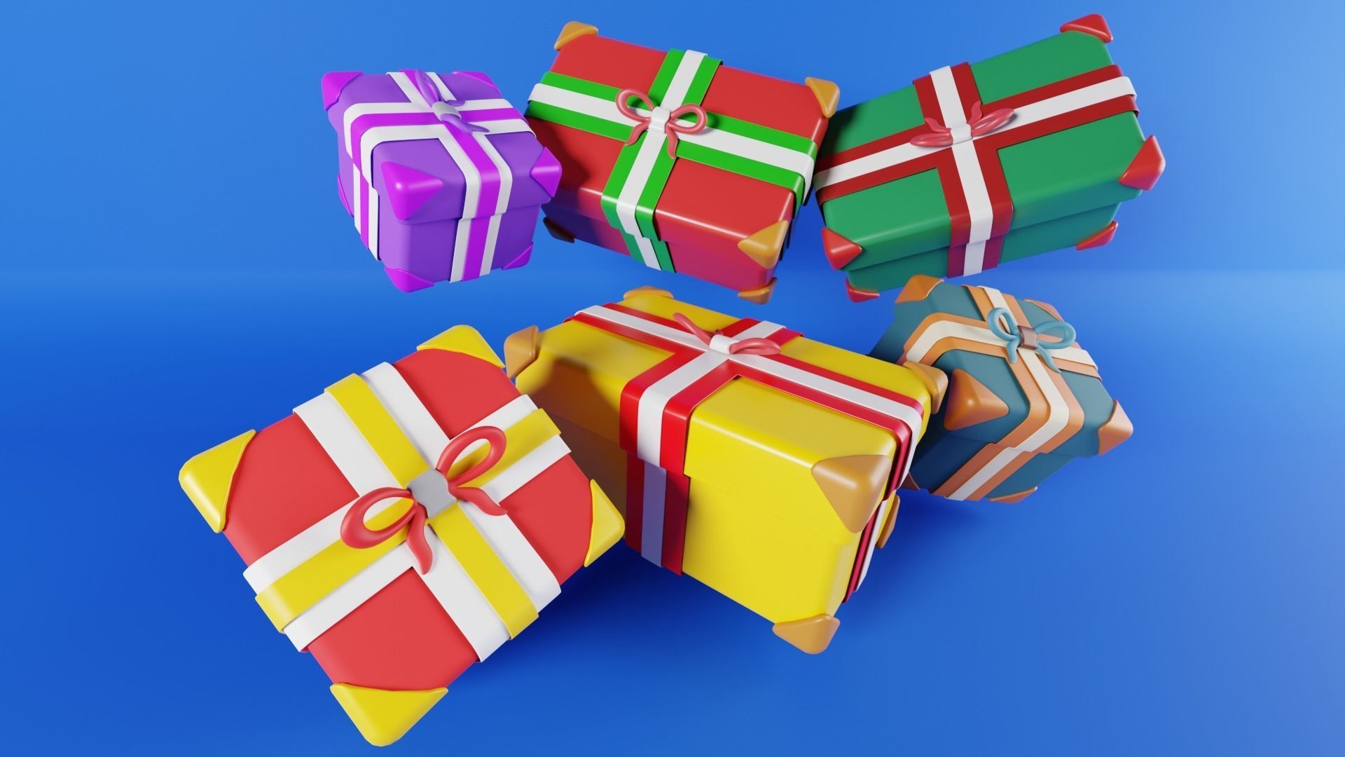 Stylized Christmas Gift 3D model_1