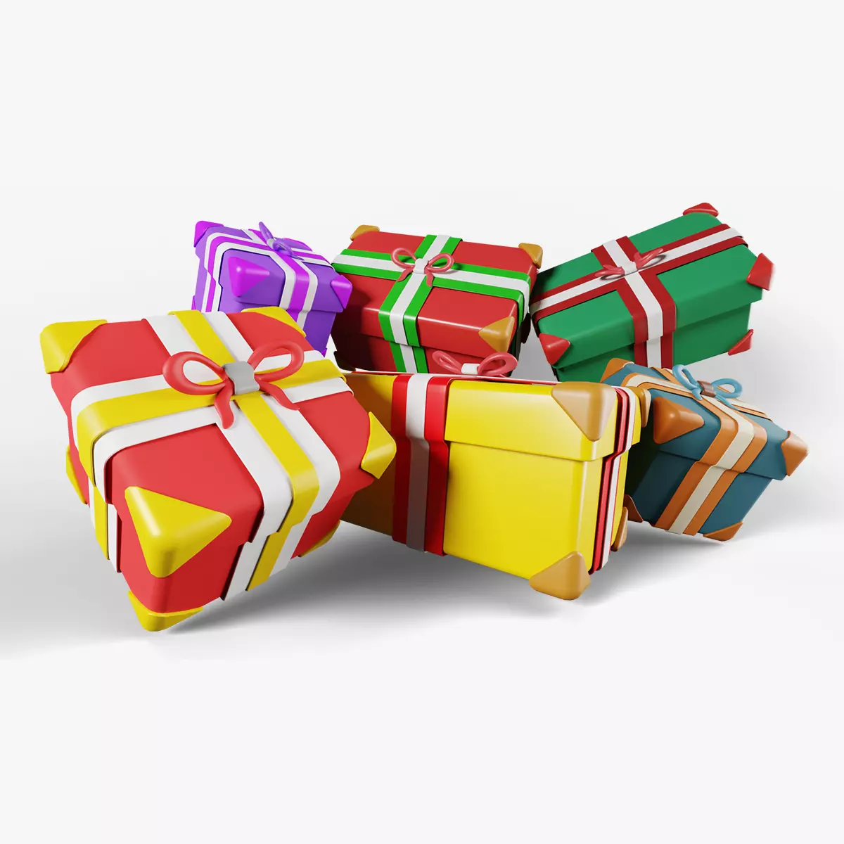 Stylized Christmas Gift 3D model_0