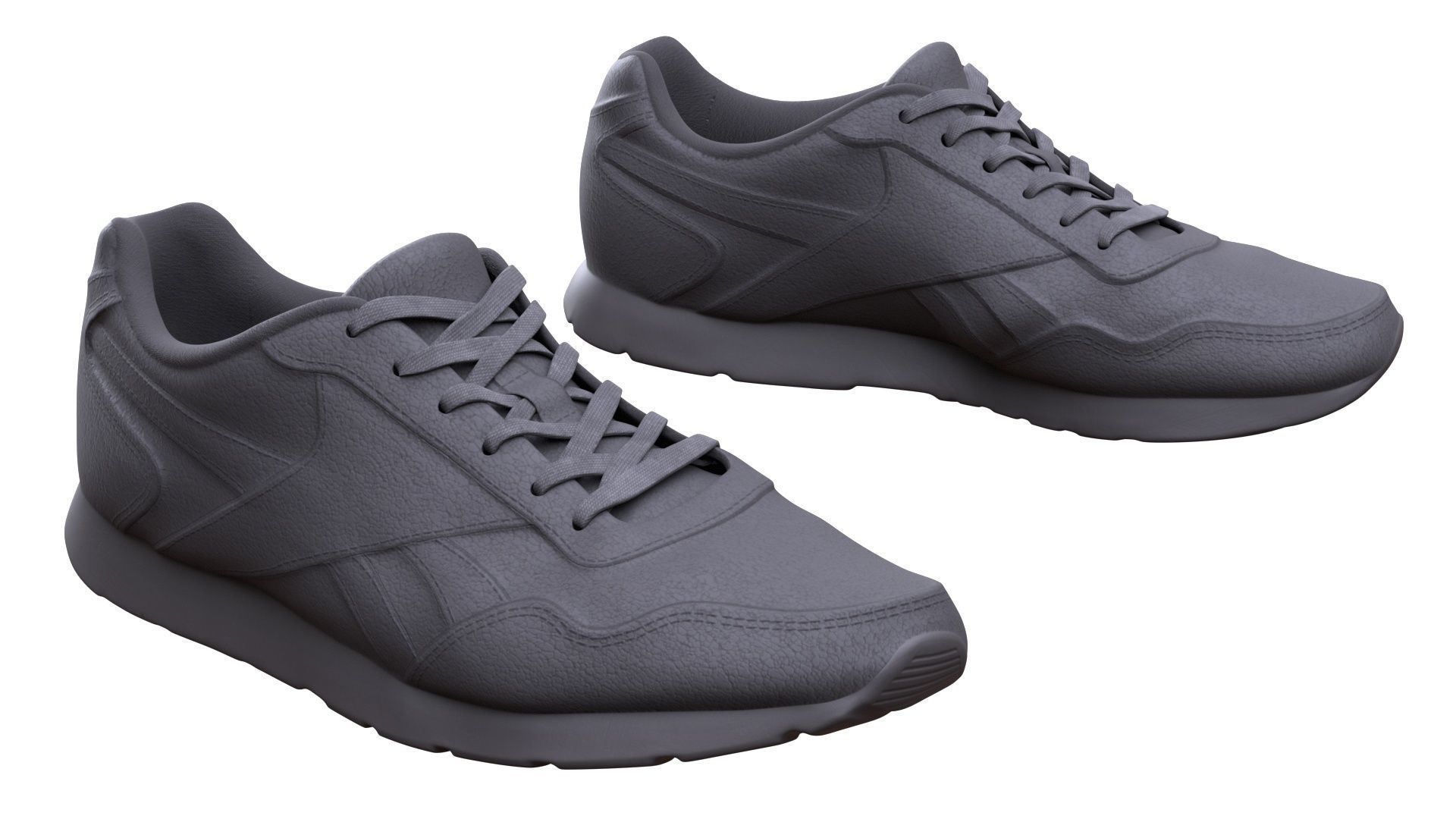 Shoes Low-poly 3D model_2