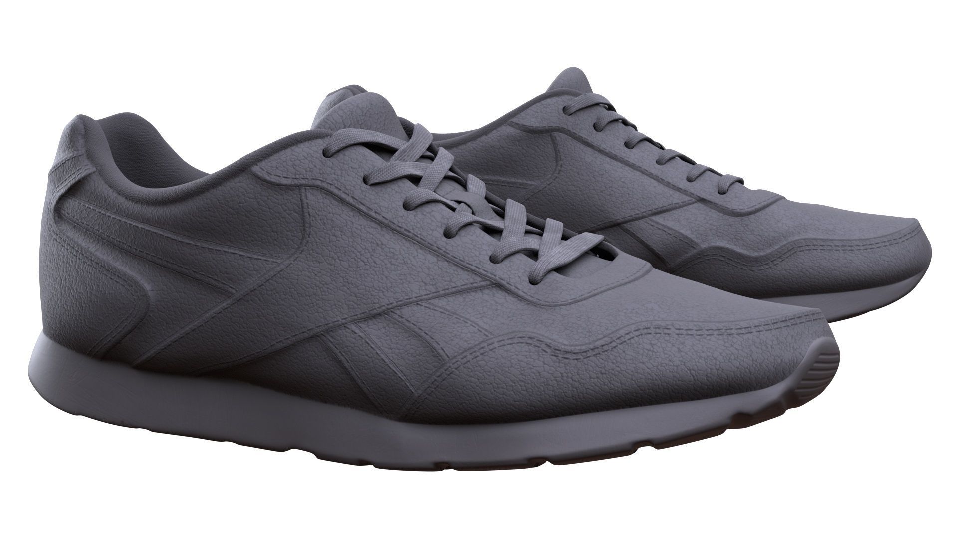 Shoes Low-poly 3D model_4