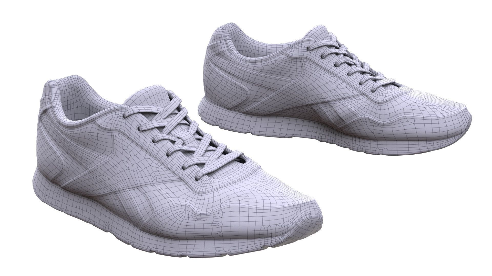 Shoes Low-poly 3D model_13